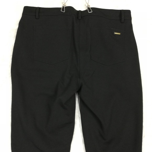 Michael‎ Kors Womens Pants Skinny Moto Black Faux Leather Mid Rise Stretch 8 - Picture 9 of 10